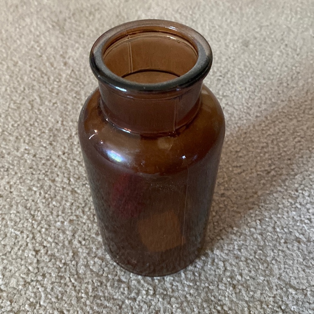 Vase Glass Amber